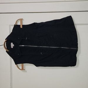 DressBarn Black Zipup Vest